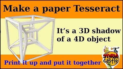 make a paper tesseract - It's a 3 dimensional shadow