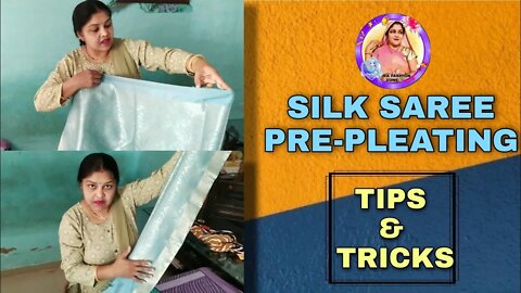 How to iron, pleat, and fold a Saree | Step by Step |Saree Pre-pleating & Folding & Ironing Tutorial