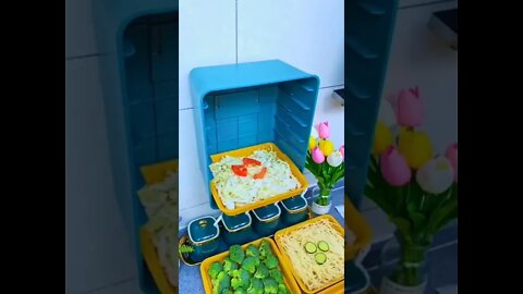 New cool gadgets! 😍 Mopik Plastic 6 Layer Wall-Mounted Food Organizer Rack || Kitchen Veg Storage