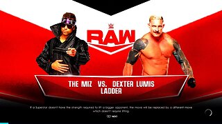 WWE Monday Night Raw The Miz vs Dexter Lumis in a Ladder Match