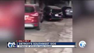 Stolen cars found stashed in Detroit