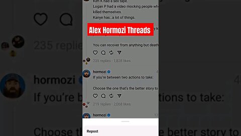 Alex Hormozi on Threads?? #nft #nftgame #nftcrypto
