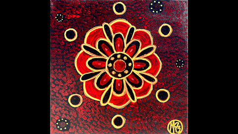 'Mandala 3' Original Art Painting Timelapse 10-21-23