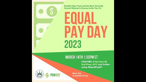 The #EqualPayDay Rally Inside@CWALocal1180 2 Harrison Street 2nd Floor 3/14/23 POWHERNY SPKRADAMS