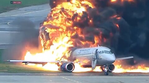 New harrowing video released of deadly Moscow plane fire