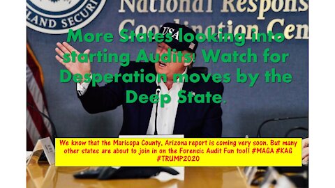 More States Looking into Starting Audits! Watch for Desperation moves by the Deep State.