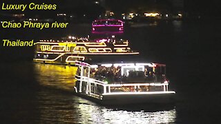 The Luxury Cruises on the Chao Phraya River in Bangkok Thailand