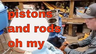 Pistons and rods install