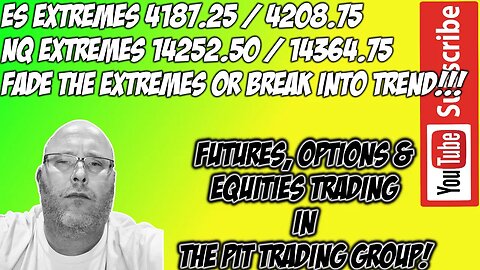 ES NQ Premarket Trade Plan - Extremes - The Pit Futures Trading