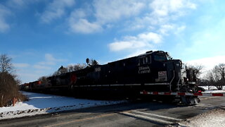 Manifest Train Illinois Central Heritage 3008, CN 8101, CN 281 & CN 7264 In Sarnia