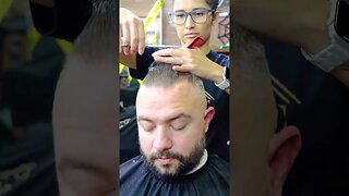 SKIN FADE WITH HARD PART BARBER TUTORIAL