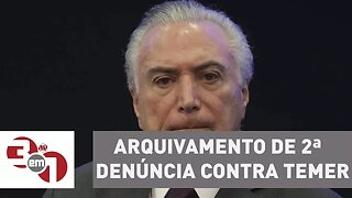 CCJ da Câmara pede arquivamento de 2ª denúncia contra Temer