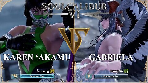 SoulCalibur VI — Amesang (Karen ‘Akamu) VS Itam6246 (Gabriela) | Xbox Series X Ranked
