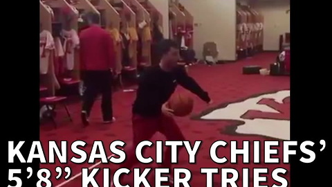 Kansas City Chiefs' 5'8" Kicker Tries To Dunk, Goes Like You'd Expect