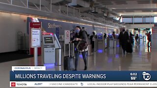 Millions of Americans traveling despite pandemic warnings