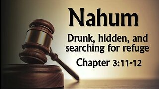 Nahum 3:11-12 Drunk, Hidden and Seeking Refuge