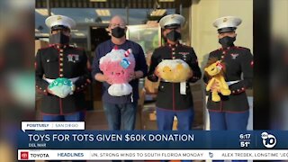 Toys For Tots program receives $60,000 donation