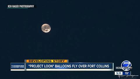 White lights in the sky over Fort Collins turn out to be Google's Project Loon Balloon