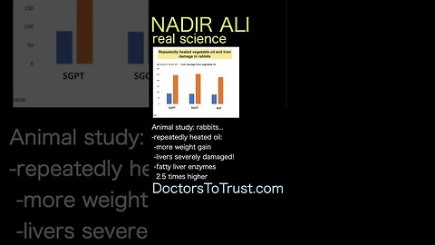 Nadir Ali repeatedly heated oil: livers severely damaged! -fatty liver enzymes 2.5 times higher