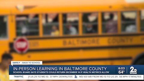 In-person learning in pushed back Baltimore County
