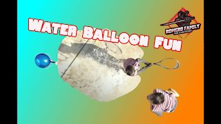 Water balloon slow motion pop