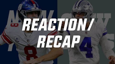 KADARIUS TONEY IS A MONSTER | INJURIES GALORE | Giants vs Cowboys Reaction