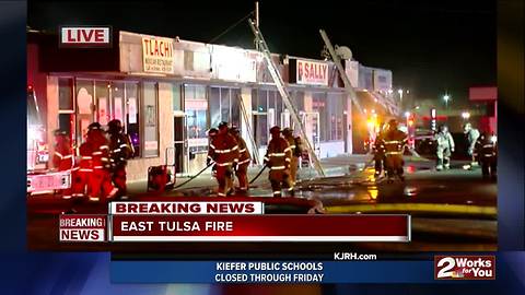 TFD investigating business fire in East Tulsa