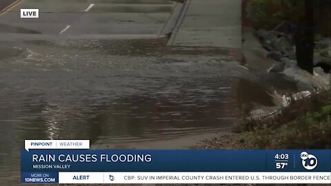 Rain causes flooding in some areas of San Diego County