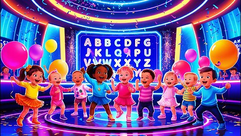 Kids dancing and learning Alphabets