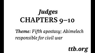 Judges Chapter 9-10 (Bible Study)