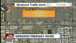 Weekend traffic alert