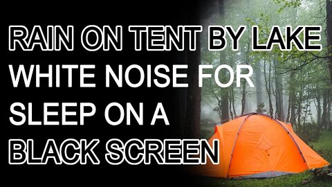Fall Asleep Fast with this Light Rain on a Tent | White Noise on a Black Screen