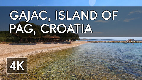 Walking Tour: Gajac, Island of Pag, Croatia - 4K UHD