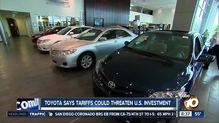 Toyota says tariffs could threaten U.S. investment