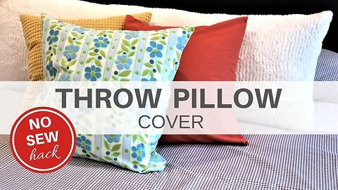 No-Sew THROW PILLOW COVER Hack