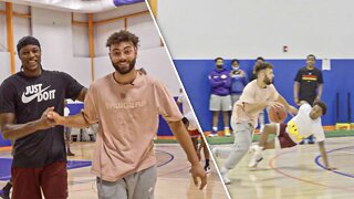 NBA Player & Former D3 Player GO AT EACH OTHER Mic'd Up! (ANKLE BREAKER)