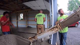 Pouring off a 30x36 Pole Barn Concrete Slab