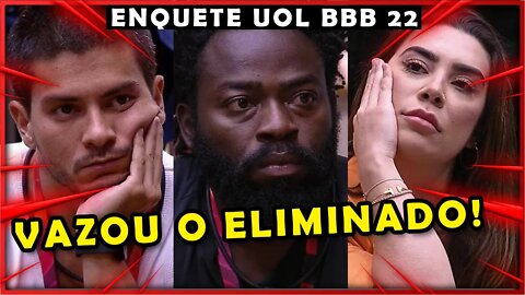 ENQUETE UOL BBB22 REVELA QUEM VAI SAIR DO 3º PAREDÃO ENTRE ARTHUR DOUGLAS (DG) E NAIARA! CONFIRA