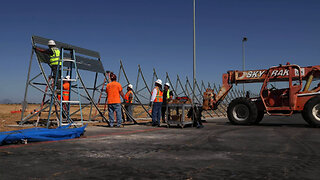 Contractors Build Jet Blast Deflector at Beale Air Force Base