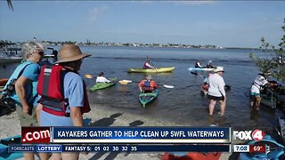 Kayakers gather to help clean up Southwest Florida waterways