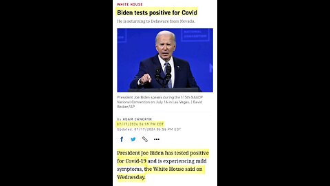 Joe Biden tests positive for covid AGAIN.