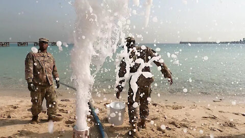 101st DSB conduct tactical water purification training with the Kuwaiti forces