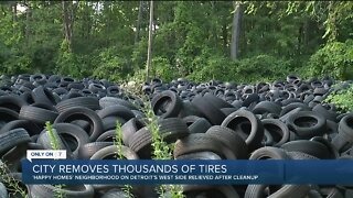 Detroit removes thousands of tires from neighborhood on west side