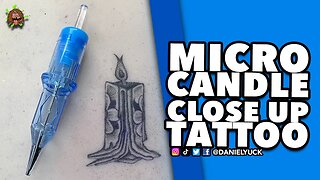 Single Needle Micro Candle Tattoo!