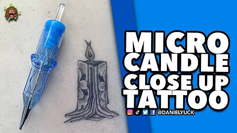 Single Needle Micro Candle Tattoo!