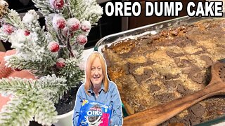 OREO DUMP CAKE, Easiest 5 Ingredient Dessert Recipe