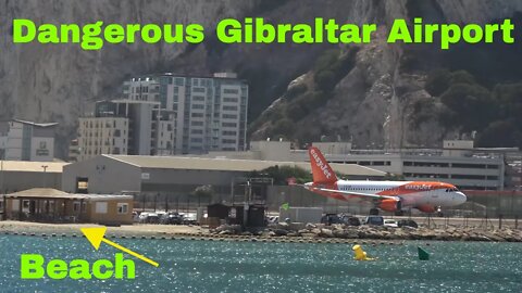 Gibraltar Airport Plane Spotting, easyJet Land/Depart