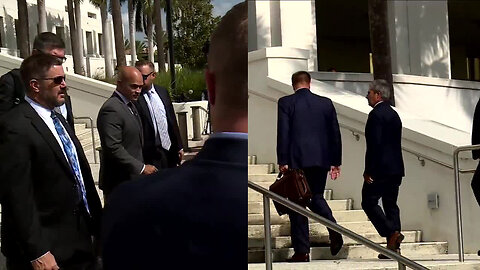 See Carlos De Oliveira, Walt Nauta as they enter, leave federal courthouse in Fort Pierce