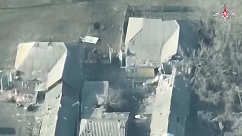 Russian forces strike a building where Ukrainian nationalists took refuge with anti-tank gun MT-12