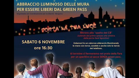 abbraccio luminoso sulle mura 6 novembre 2021